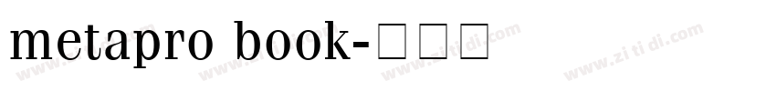 metapro book字体转换